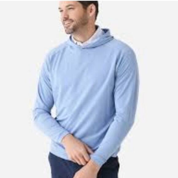 PETER MILLAR COLOR LKSD STYLE MF23EK45 SIZE SMALL BLUE HOODIE BRAND NEW